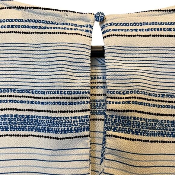 THE LIMITED square stripe tunic oversized arms, Size M Blues & Cream - Picture 2 of 9